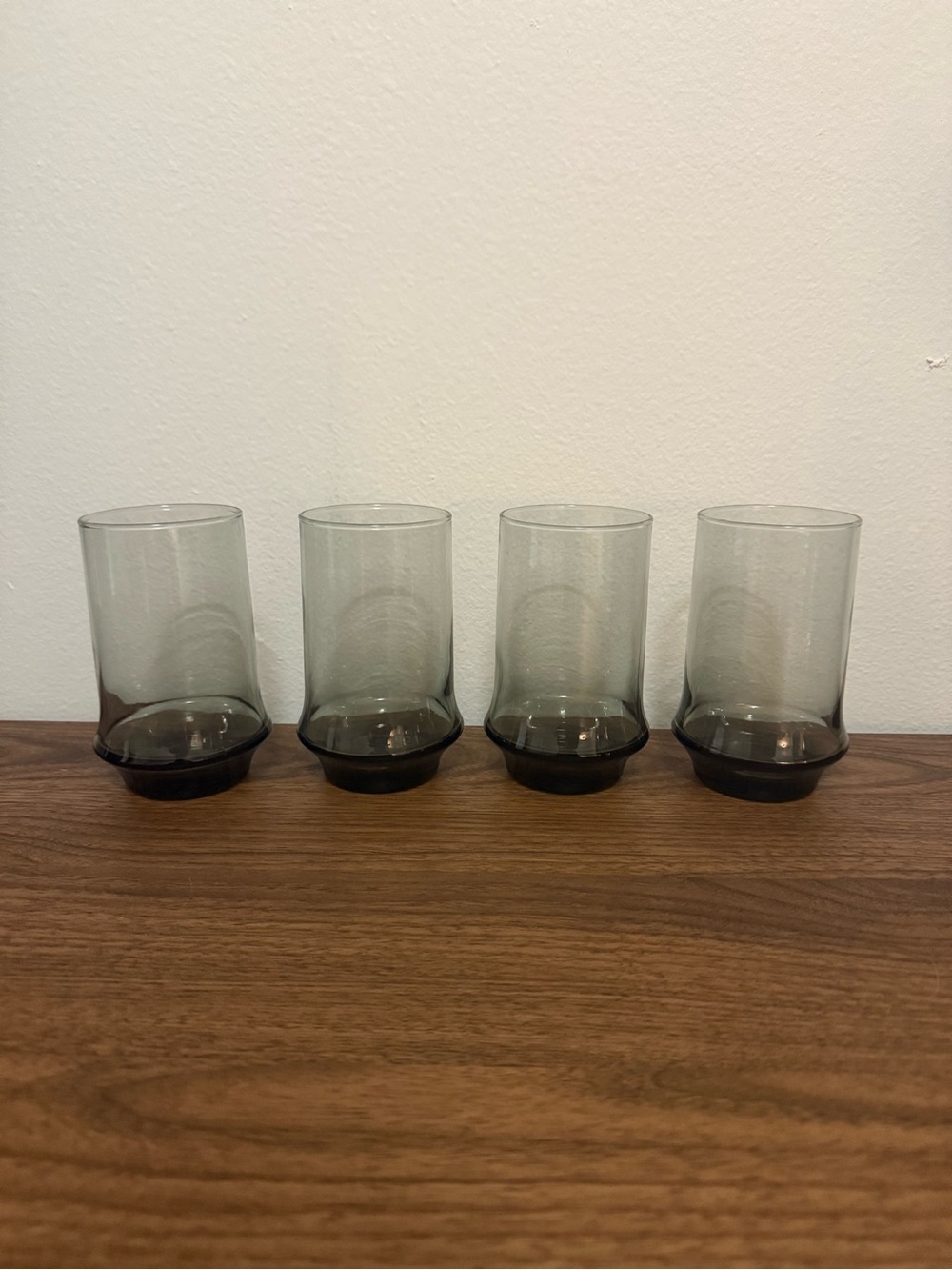 Vintage Libbey Smoke Impromptu Tumblers Set of 4